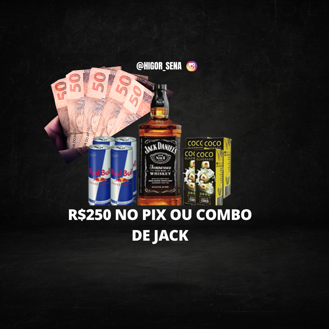 R$1,00 ganhar R$250,00 no pix ou combo de jack