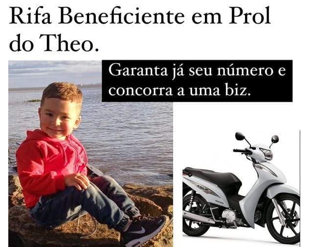 Minha biz/ Todos Pelo Théo Lorenzo - Sorteio ao Vivo Pelo Instagram e aqui no site as 12h00 dia 22/10