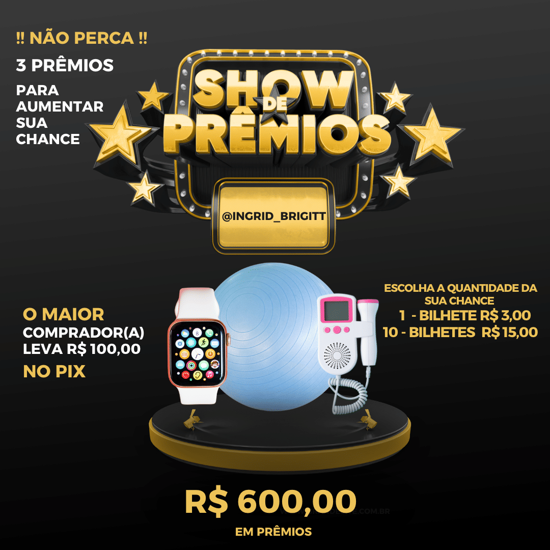 RIFA - SMARTWATCH + 2 PRÊMIOS