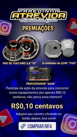 Par de vulcano de 15” / processador stetsom 2448 / 8 lentes GVM 1750