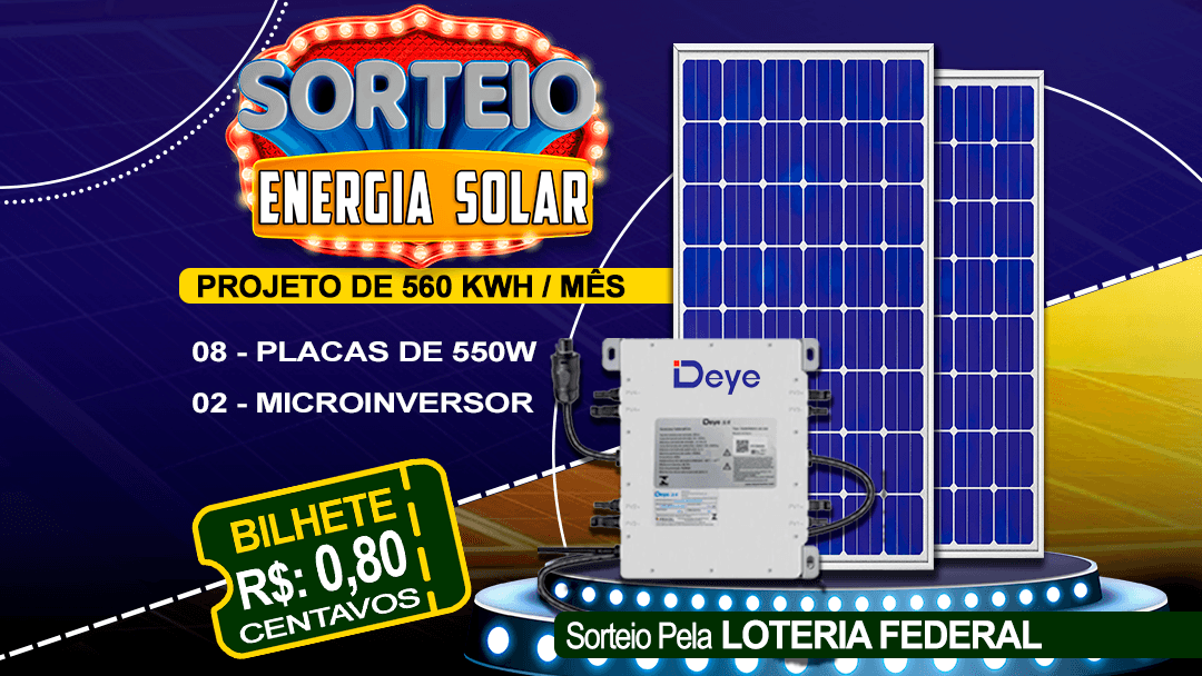 1 KIT de ENERGIA SOLAR - Geração 560Kwh. ou PIX..