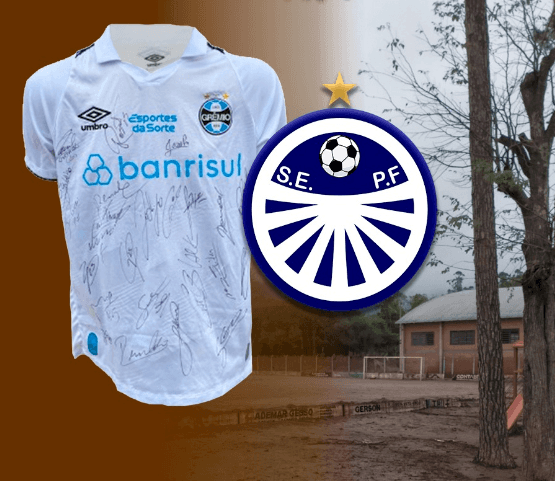 Sorteio Solidário:  Camisa oficial autografado pelos jogadores do grêmio elenco de 2024