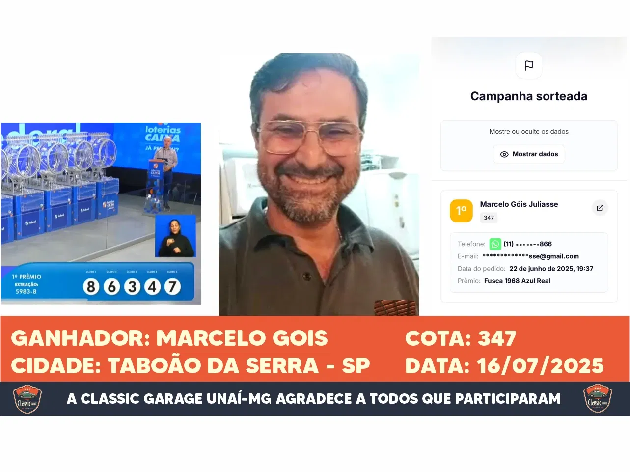 Fusca 1968 + R$1.000,00 no Pix