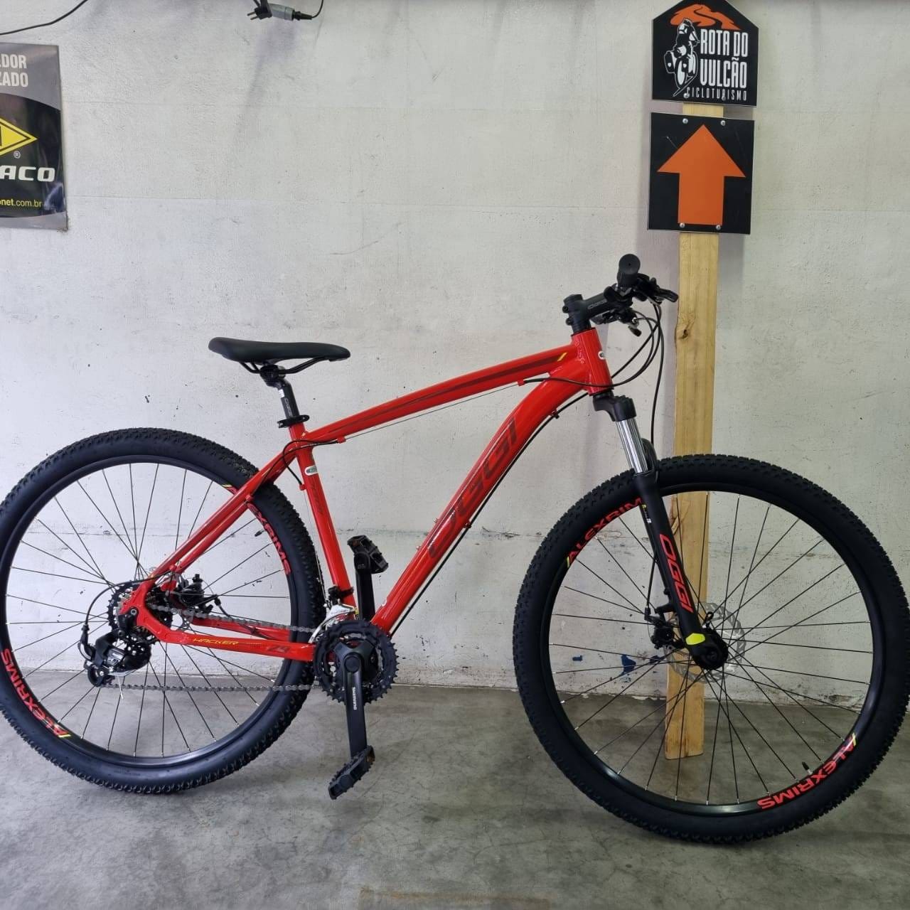 BIKE OGGI, ARO 29, FREIO A DISCO - AUTOGRAFADA PELO ZÉ GABRIEL, RENATO REZENDE E SHERMAN