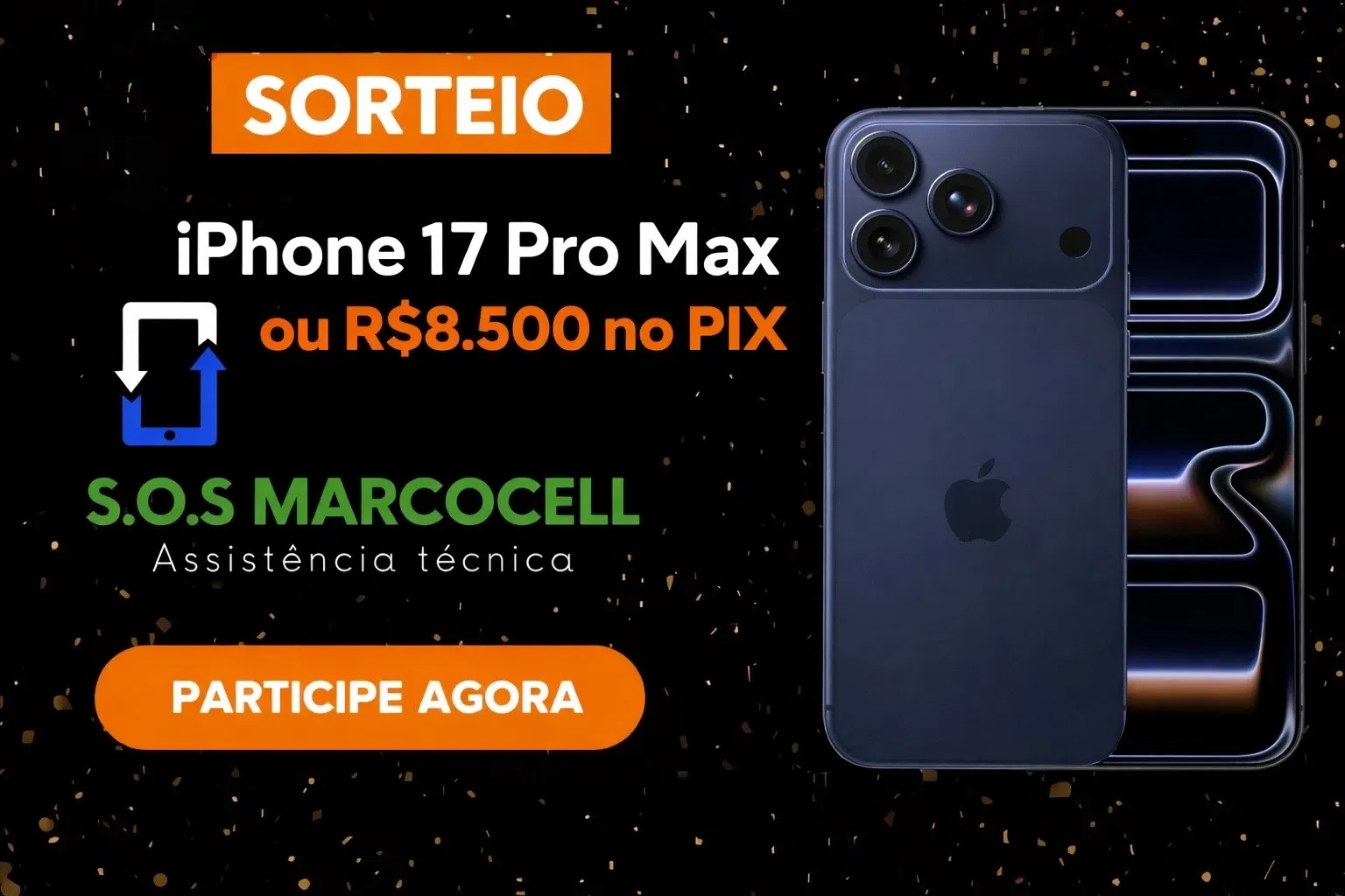Sorteio iPhone 17 Pro Max