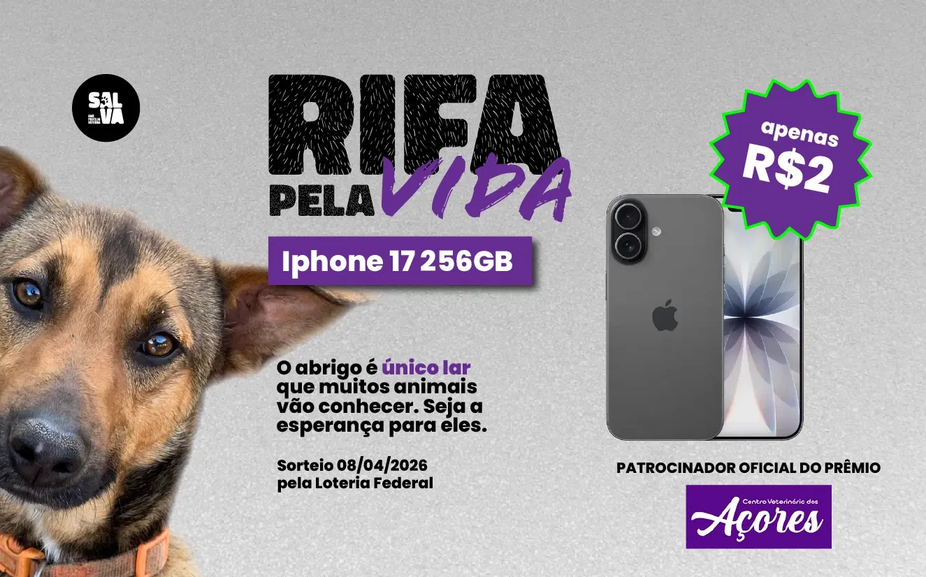 Rifa de 1 Iphone 17 256GB do Salva Latas
