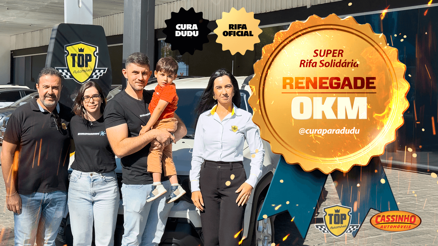 SORTEIO OFICIAL @CURAPARADUDU R$100.000,00 NO PIX OU JEEP RENEGADE