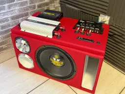 CAIXA BOB TRIO HAMMER 700 ALL RED + FULL TARAMPS