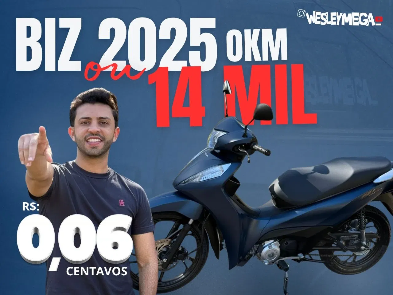 HONDA BIZ 0KM 2025 OU 14 MIL