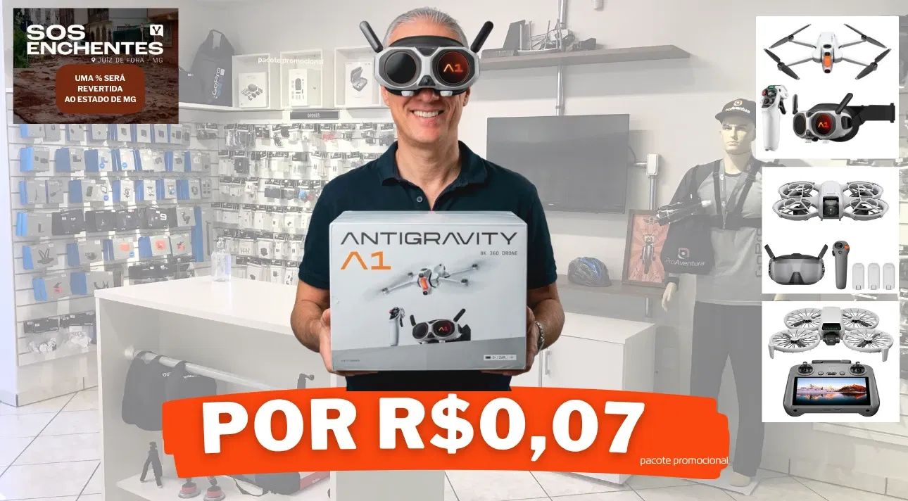 Drone 360 Antigravity A1 Infinity + DJI NEO + FLIP - R$0.07