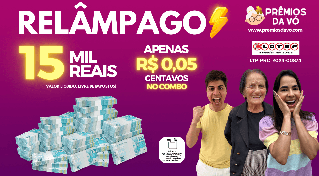 R$ 15 MIL REAIS 😱 POR R$ 0,05 CENTAVOS NO COMBO