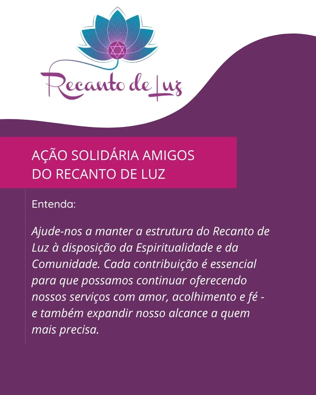 Ação entre amigos do Recanto de Luz