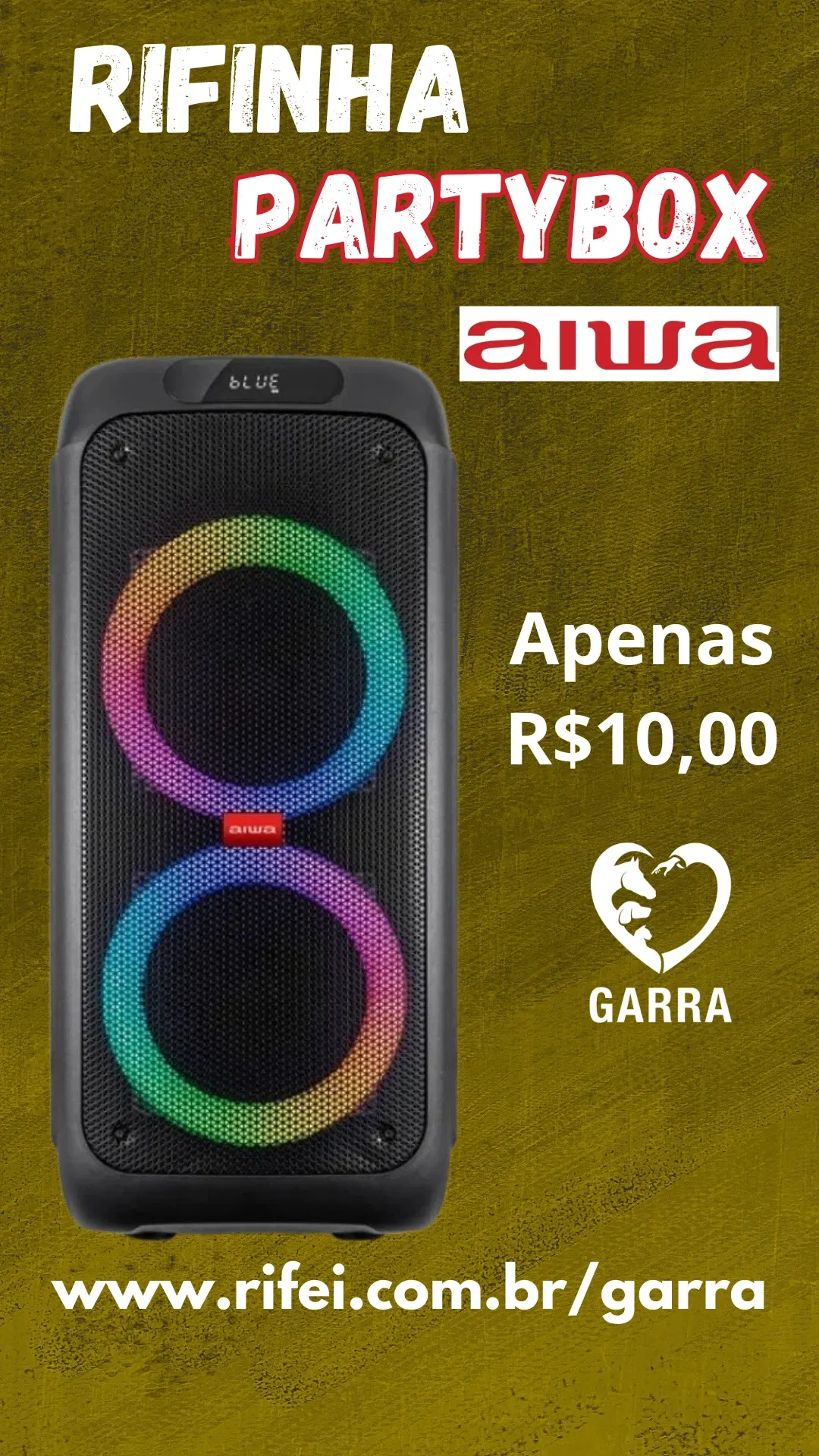 Aiwa - Partybox sensacional e ainda ajuda os animais!
