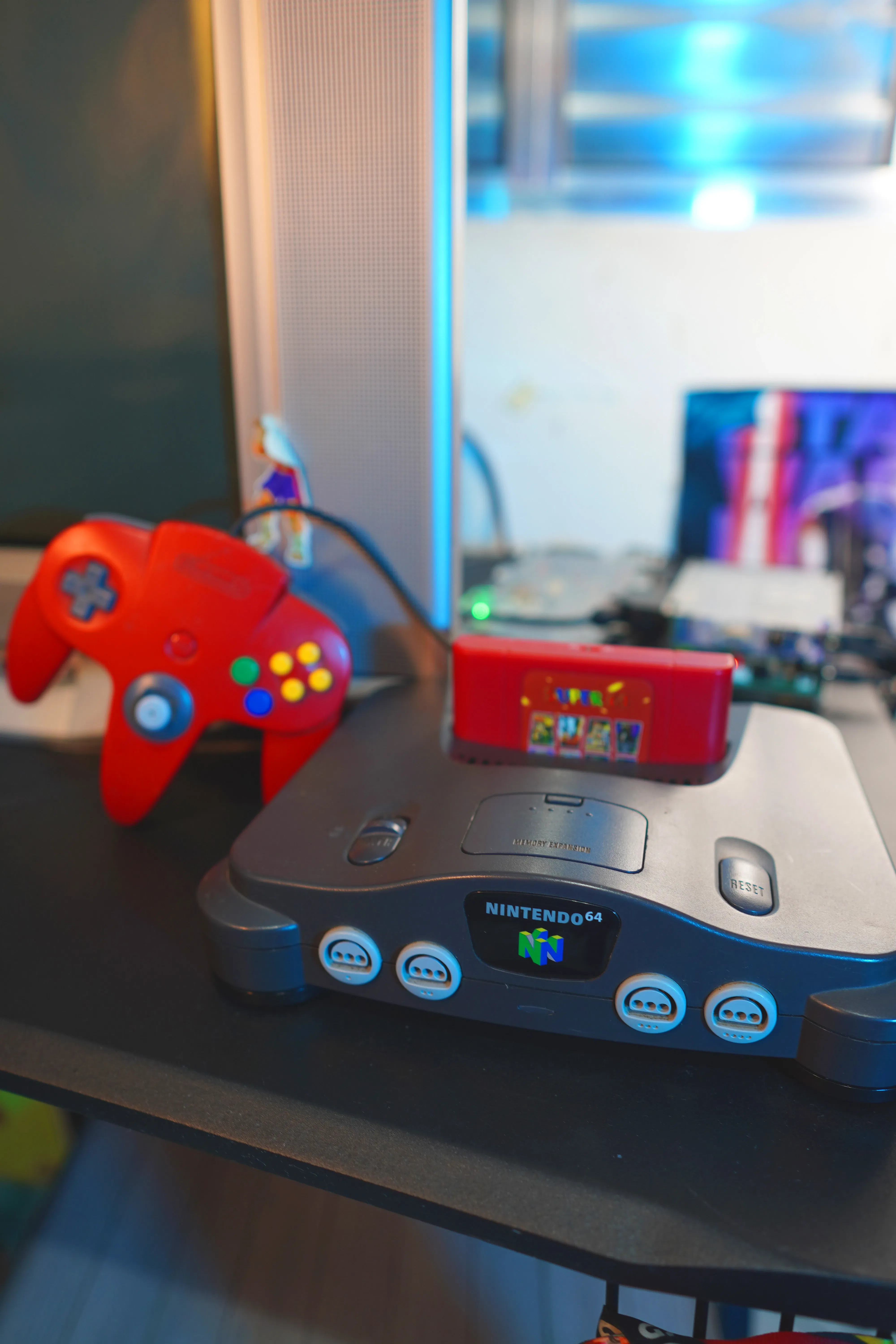 NINTENDO 64 +  FITA COM TODOS OS GAMES + CONTROLE VERDE + ADAPTADOR HDMI