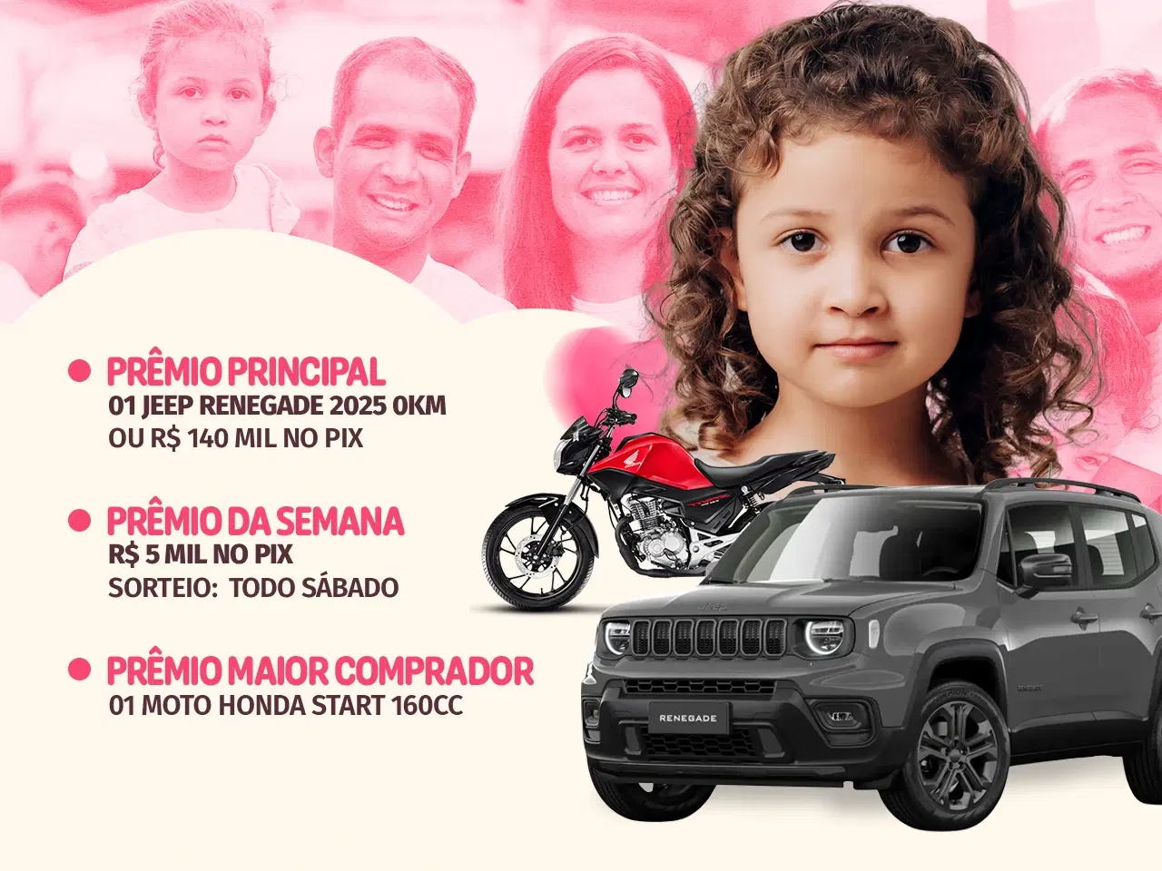 RIFA JEEP RENEGADE OU R$ 140 MIL NO PIX