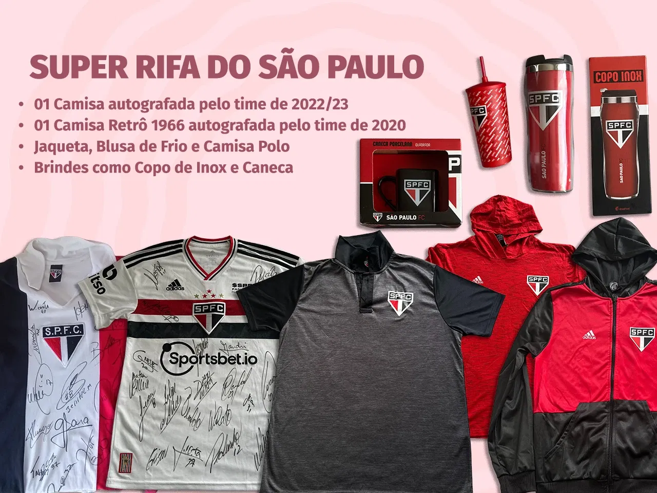 Camisas do São Paulo Autografadas + Brindes