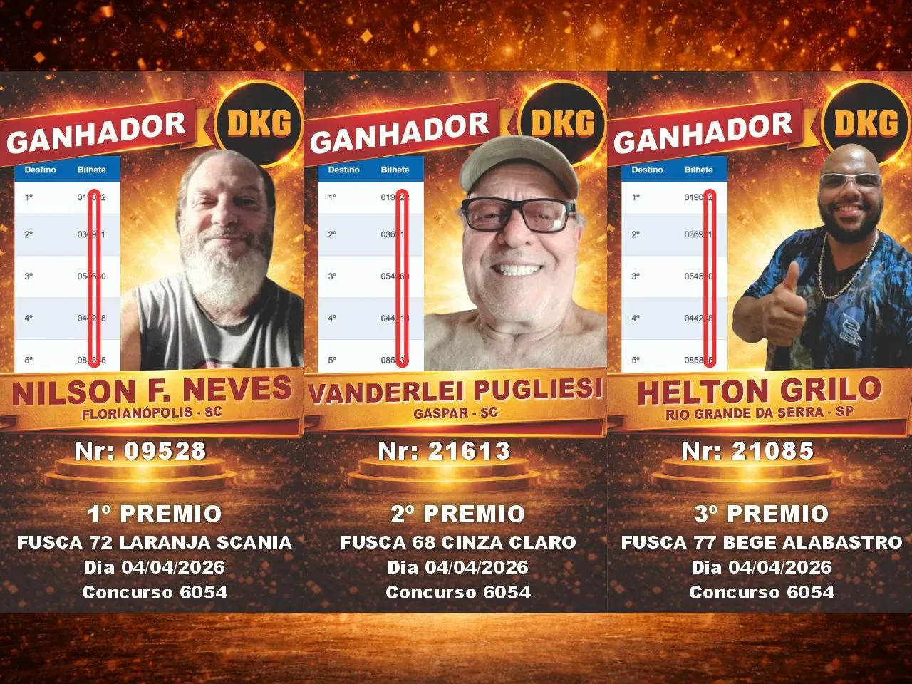 Super campanha DKG - 3 Fuscas pra você!