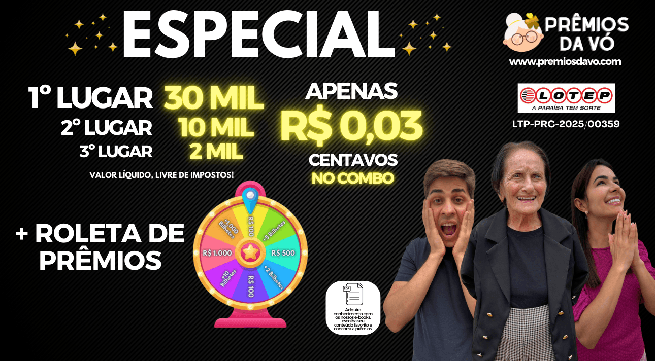 ESPECIAL | 3 GANHADORES 😱 POR R$ 0,03 CENTAVOS NO COMBO