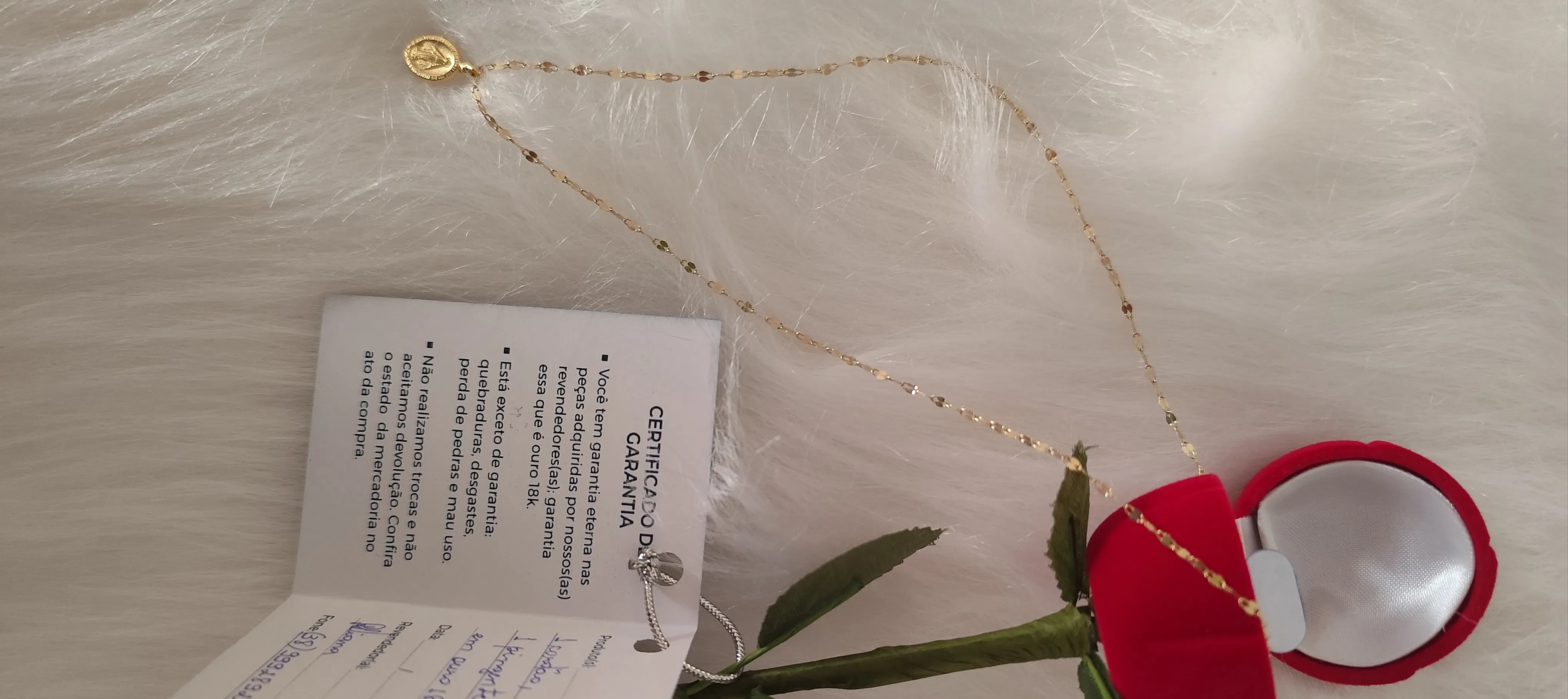 Corrente + pingente 18k em prol do Bêh