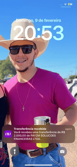 R$ 2.000,00 / FOTO DO GANHADOR ACIMA👆🏻