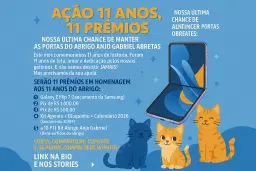 Ação 11 Anos 11 Premios Abrigo Anjo Gabriel