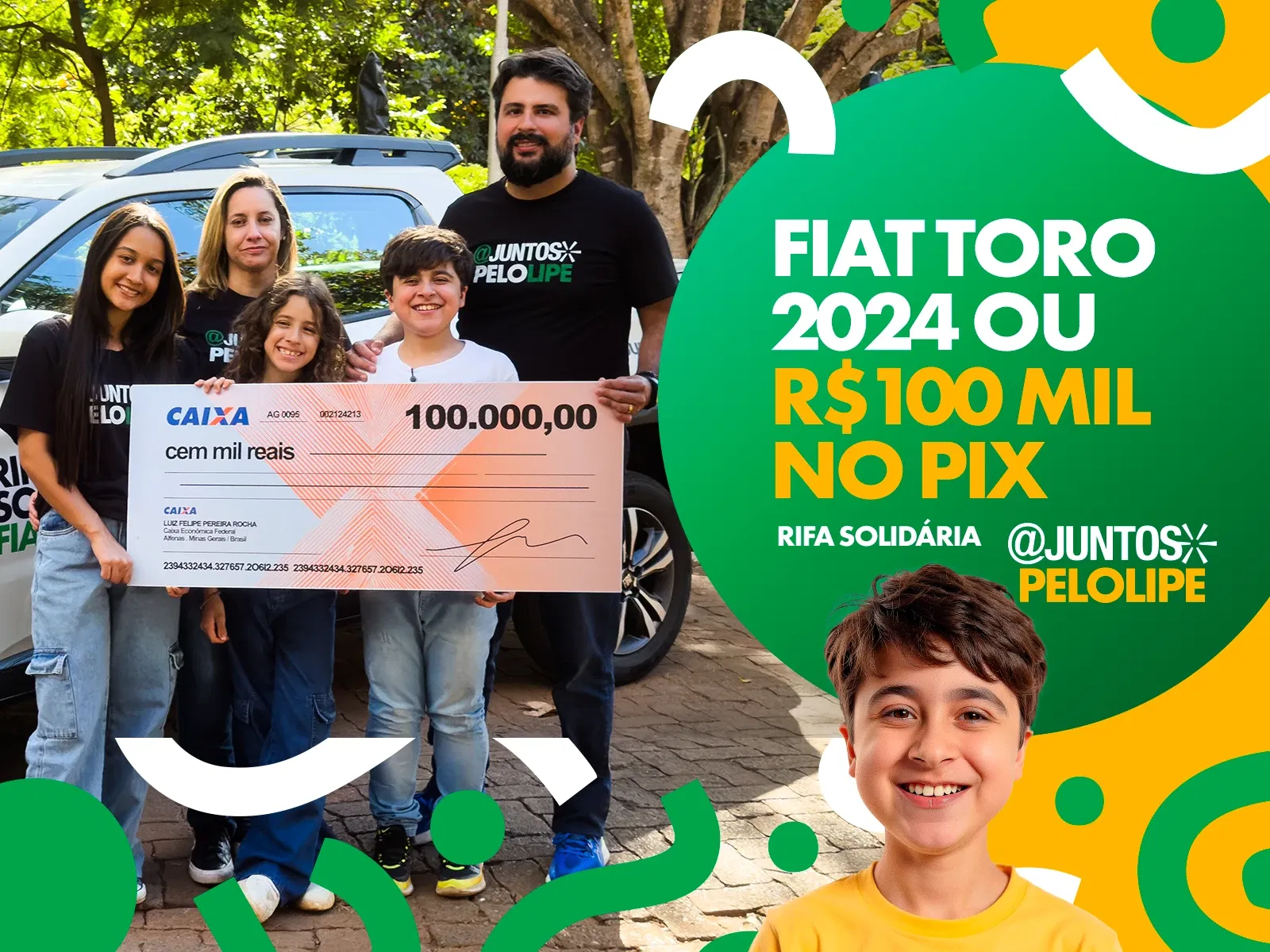 FIAT TORO @JUNTOSPELOLIPE OU R$100.000,00 NO PIX