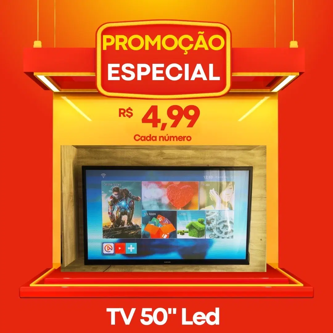 Ajuda para a casa do Felipe Prêmio: 1 TV Led 50 Polegadas