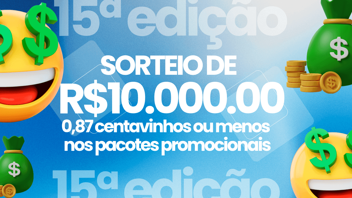 🎉 15ª Edição – R$10.000,00 por só R$0,87 centavinos. Assista ao vídeo e veja como participar. 💸🔥