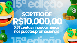 🎉 15ª Edição – R$10.000,00 por só R$0,87 centavinos. Assista ao vídeo e veja como participar. 💸🔥