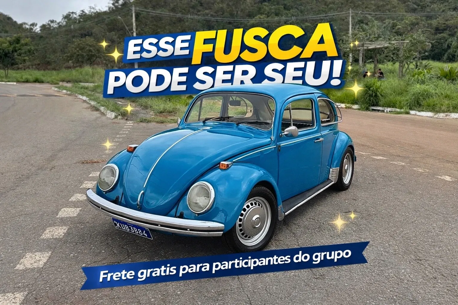 Fusca 1971 - Azul Pavão