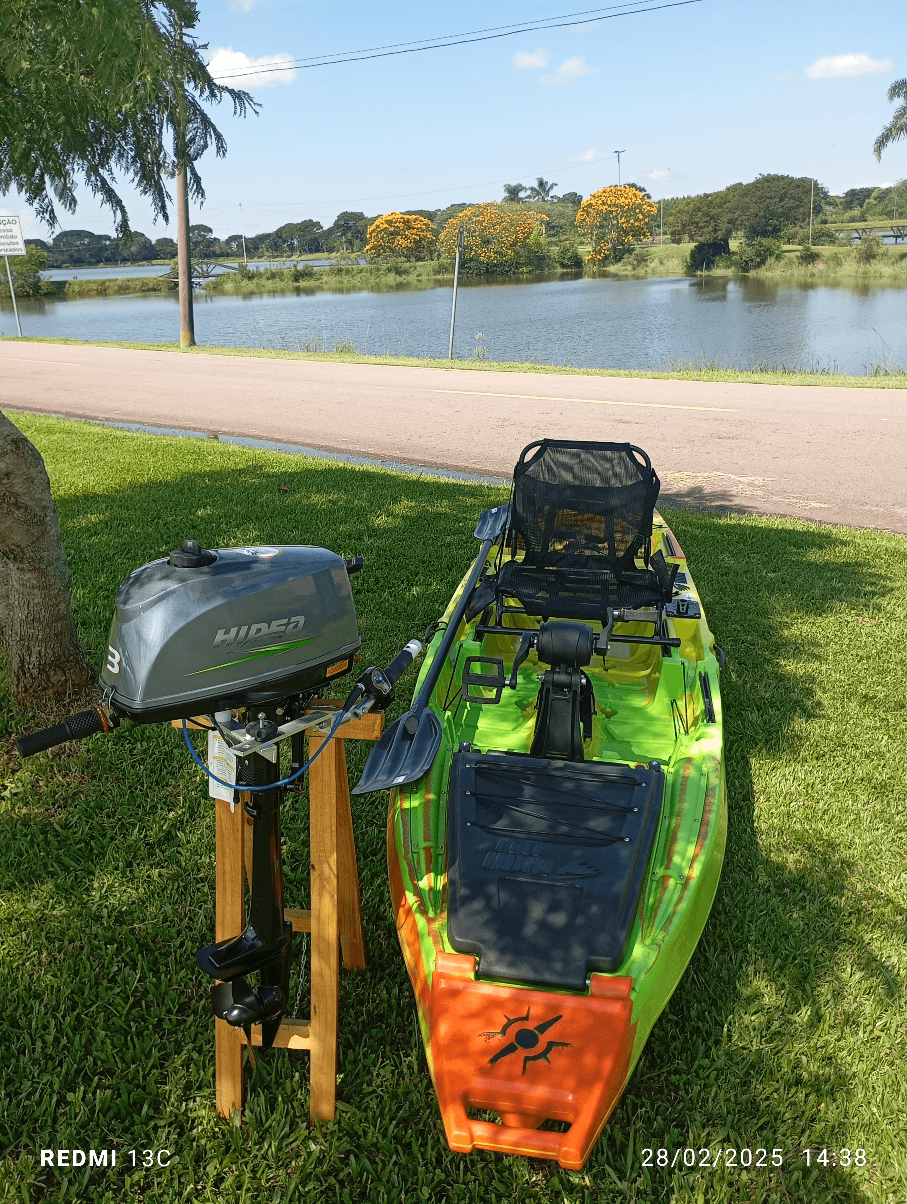 Kit aventura , caiaque iron 1187 + pedal + motor ou 15 mil no pix