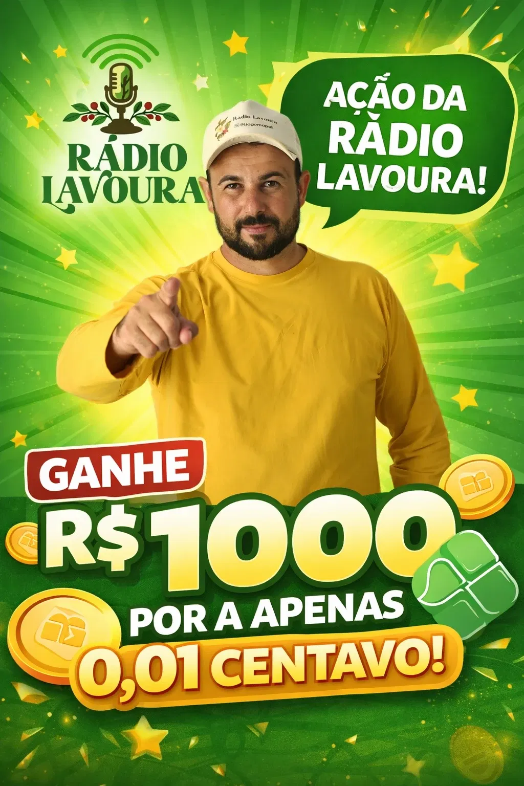Rádio lavoura Mil reais no pix