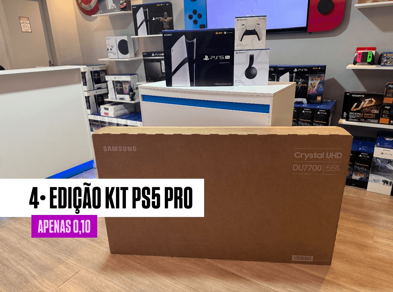 4• Edição MEGA KIT PS5 PRO 2TB + TV 4K 55”